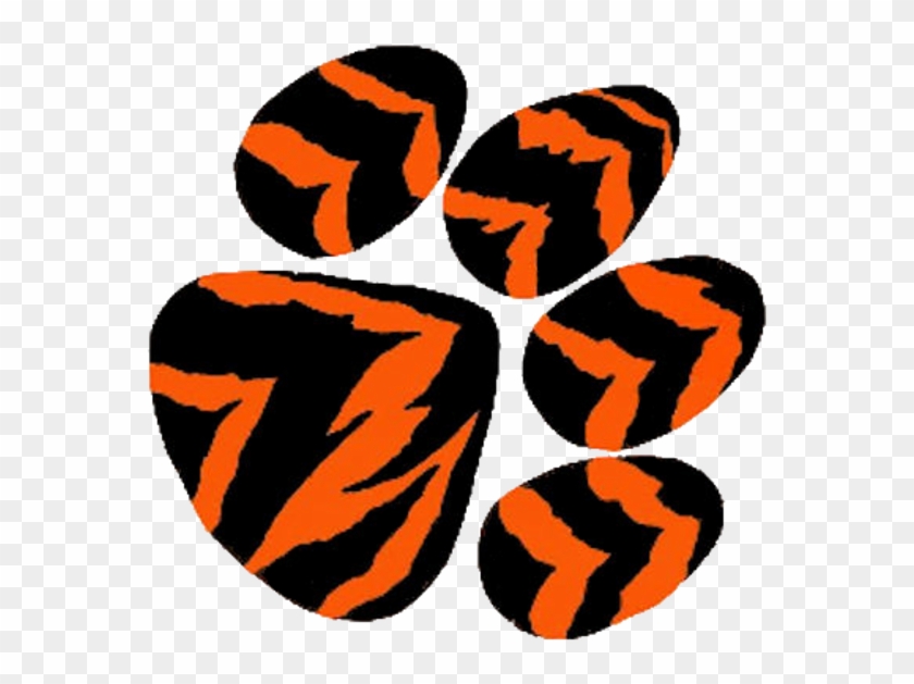 Tiger Cartoon Pics Tiger Paw Cut Image - Orange Tiger Paw Logo Clipart