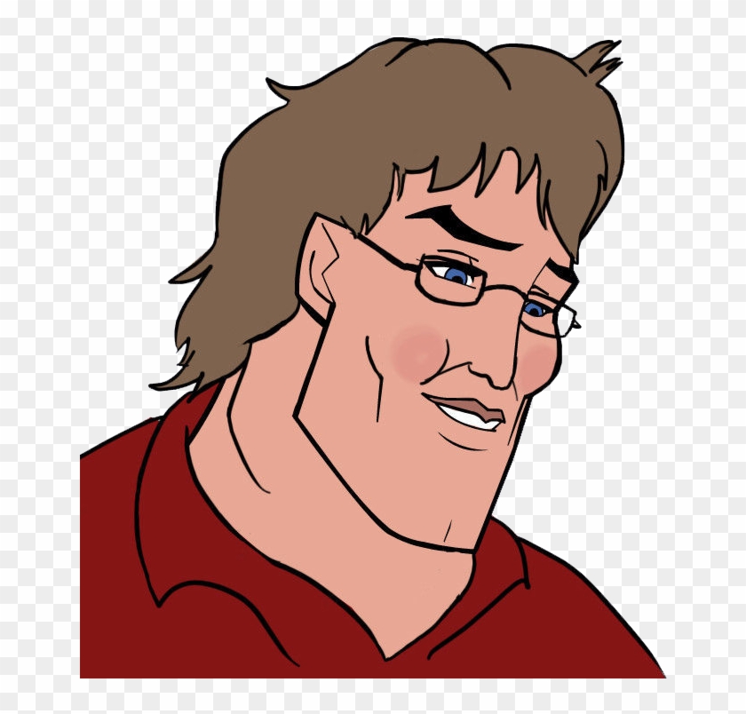 Random Images Gabe Newell Hd Wallpaper And Background - Gaben Handsome Face Clipart #113396