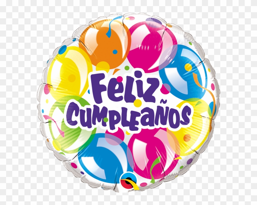 18" Feliz Cumpleaños - Happy Birthday Mylar Balloon Clipart