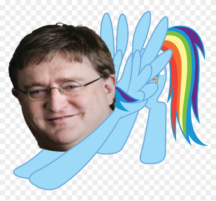 Gabe Newell, Rainbow Dash, Safe, Stretching - Gabe Newell Clipart #113562