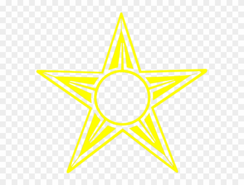 Yellow Barnstar Star - Circle Clipart #113907