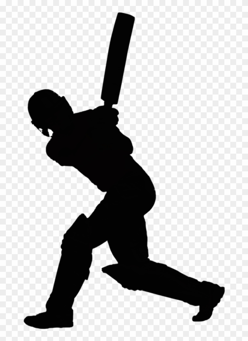 Cricket Batsman Vector Png - Cricket Vector Png Clipart #114289