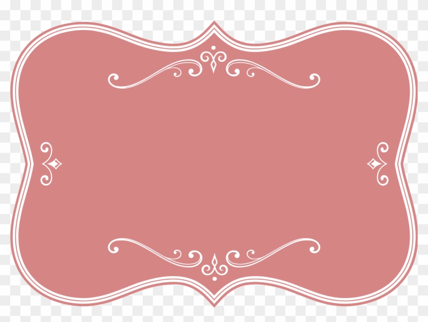 Image Stock Clipart Decorative Pink Flourish Frame - Pink Frame - Png Download #114347