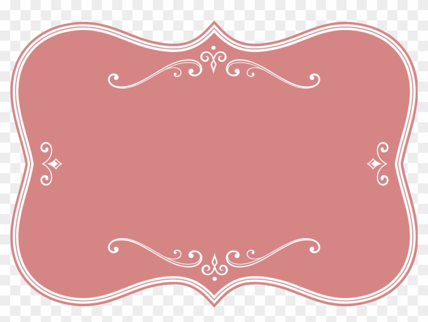 Image Stock Clipart Decorative Pink Flourish Frame - Pink Frame - Png Download