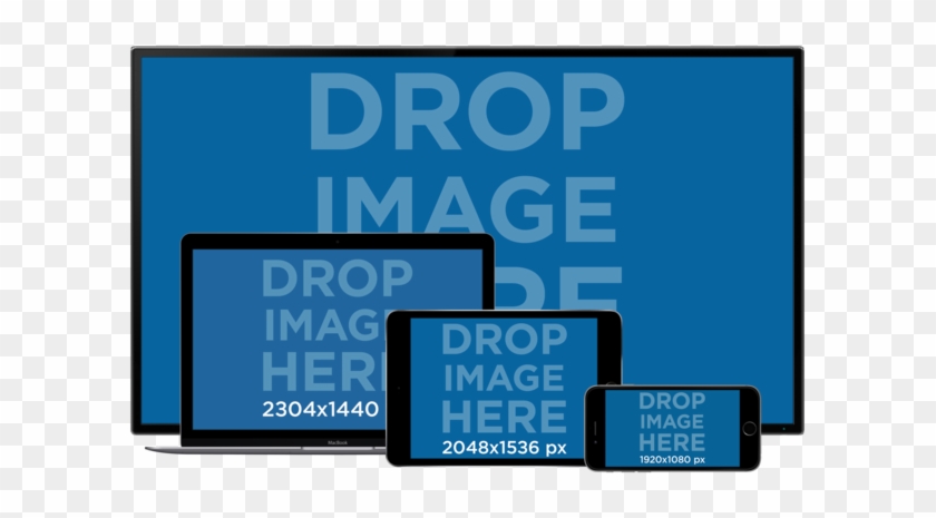 Png Responsive Mockup Of A Tv, Macbook Pro, Ipad And - Sign Clipart