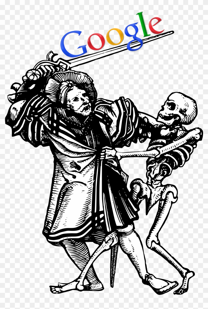 Google Fighting Death - Hombre Contra La Muerte Clipart #114934