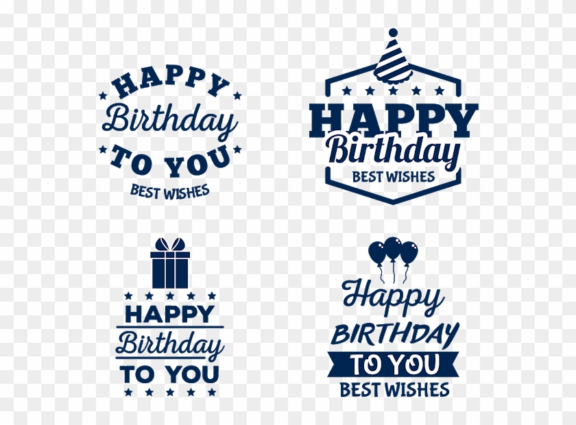 Happy Birthday Sticker Labels - Transparent Sticker Happy Birthday Clipart