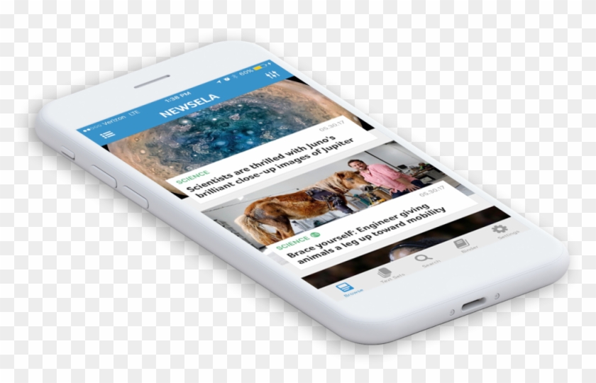 Newsela App Runnning On A Phone - Smartphone Clipart #115361