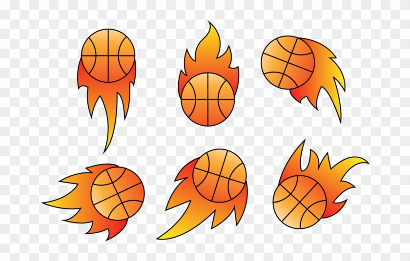 Basketball On Fire Vectors - Cartoon Clipart #115545