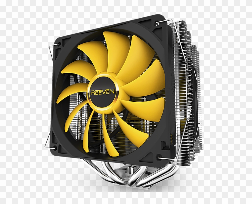 Article Image - Reeven Okeanos Premium 140mm Dual Fans/heatsinks Cpu Clipart #116052