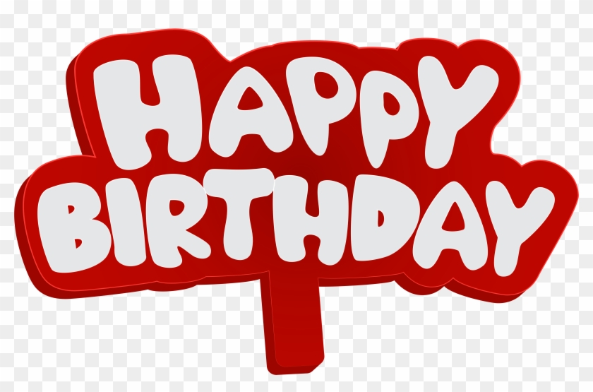 Happy Birthday Png - Happy Birthday Sign Red Clipart