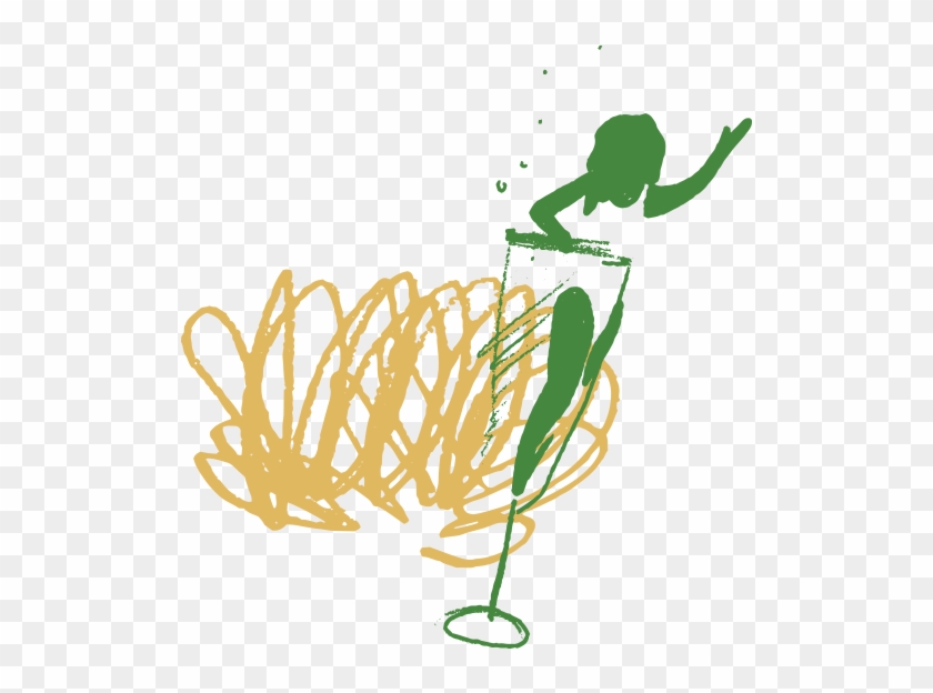 Recess Champagne Swimmer - Illustration Clipart #116165