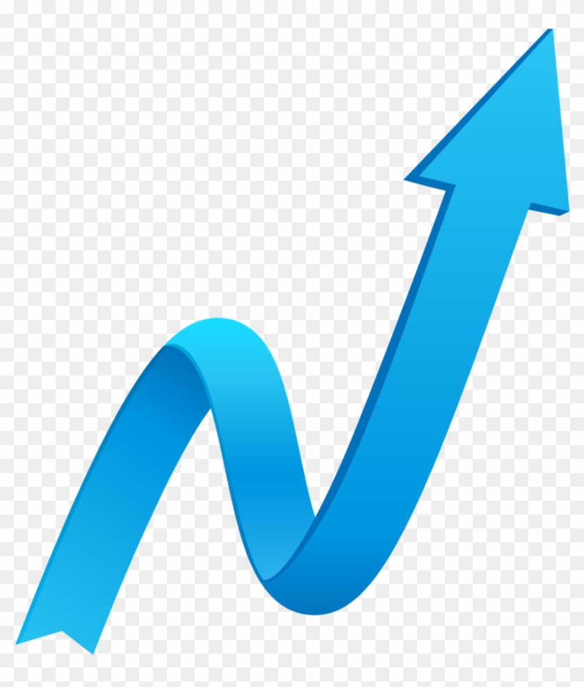 Blue Up Arrow - Arrow Going Up Png Clipart