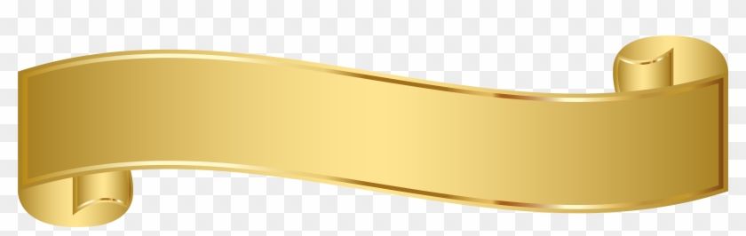 Gold Banner Ribbon Png Png Royalty Free Library - Gold Ribbon Banner Png Clipart #116731