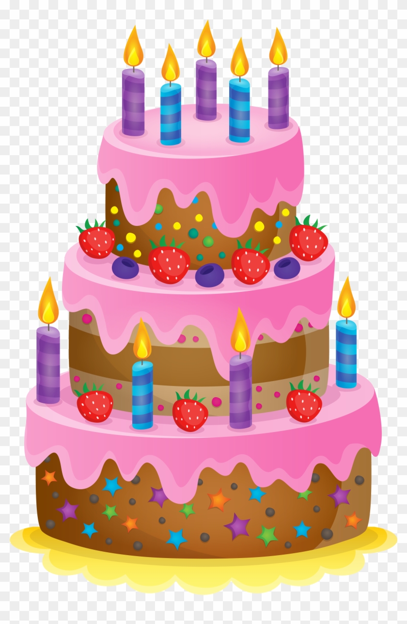 Birthday Cake Clipart At Getdrawings - Transparent Background Birthday Cake Clipart - Png Download