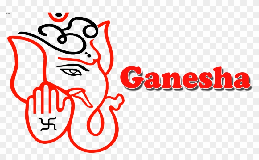 Ganesha Swastik Png - Simple Drawing Of Ganapathi Clipart