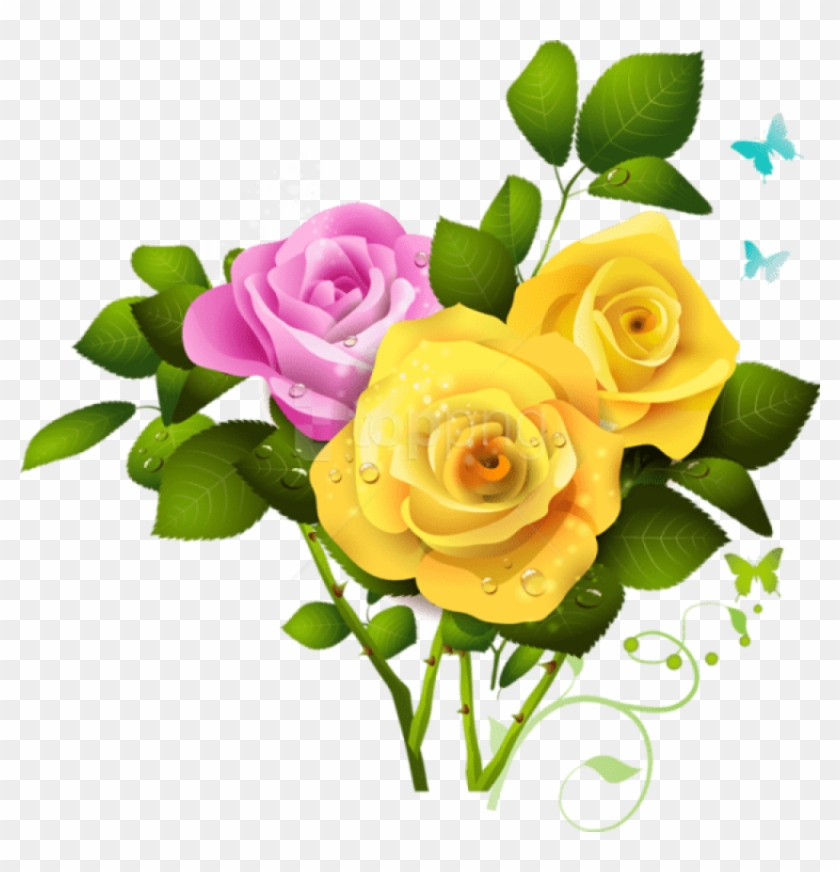 Yellow Rose Png File - Real Flowers Png Files Clipart