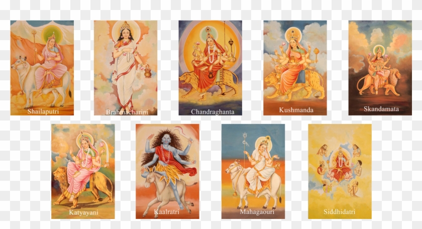 Nine Dimensions Of Maa Durga - Durga Clipart #117303