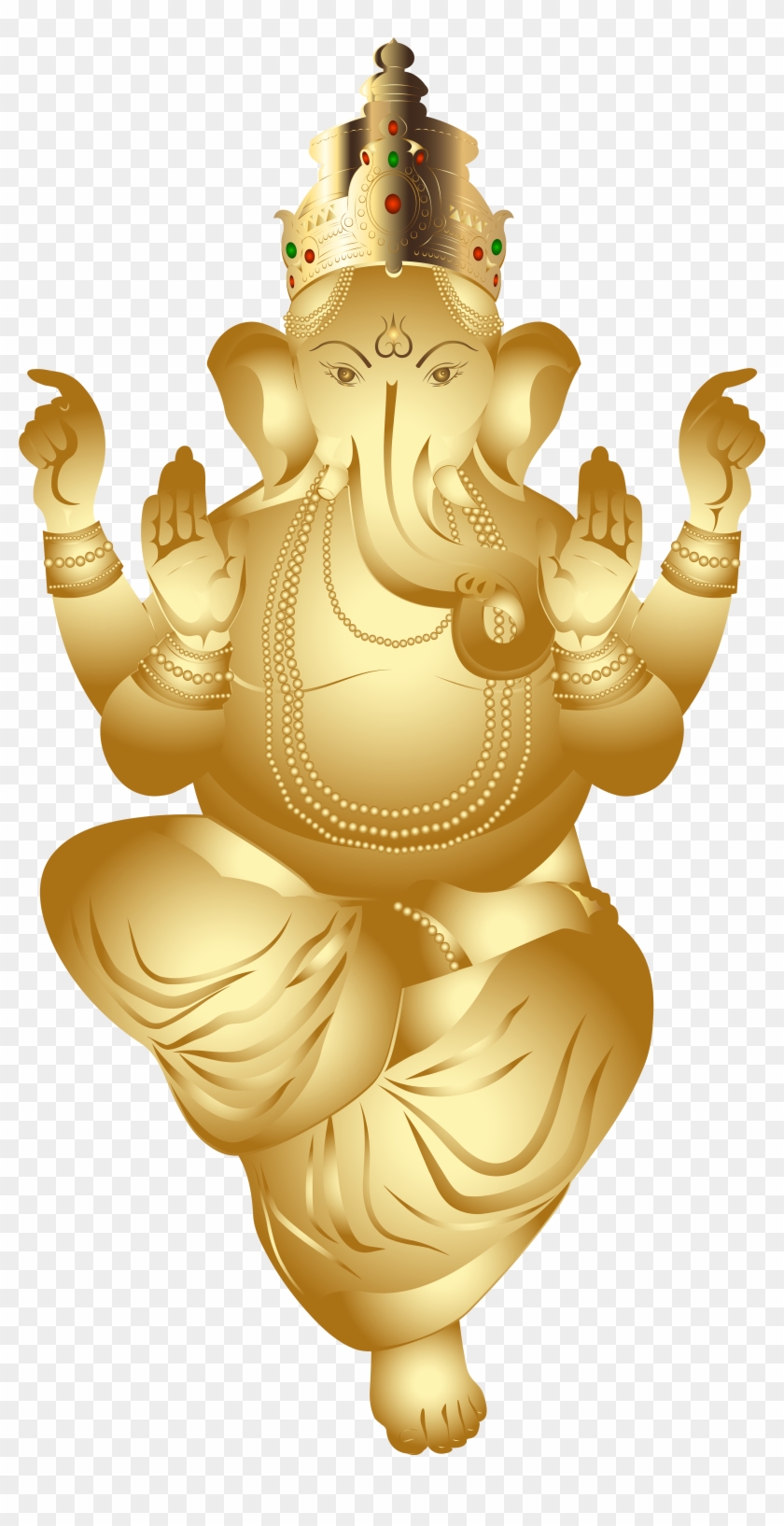 Ganesha Gold Png Clip Art Image - Gold Ganesh Transparent Png