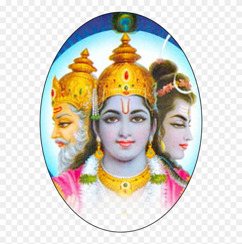 Brahma Vishnu Mahesh Png - Vishnu Clipart #117435