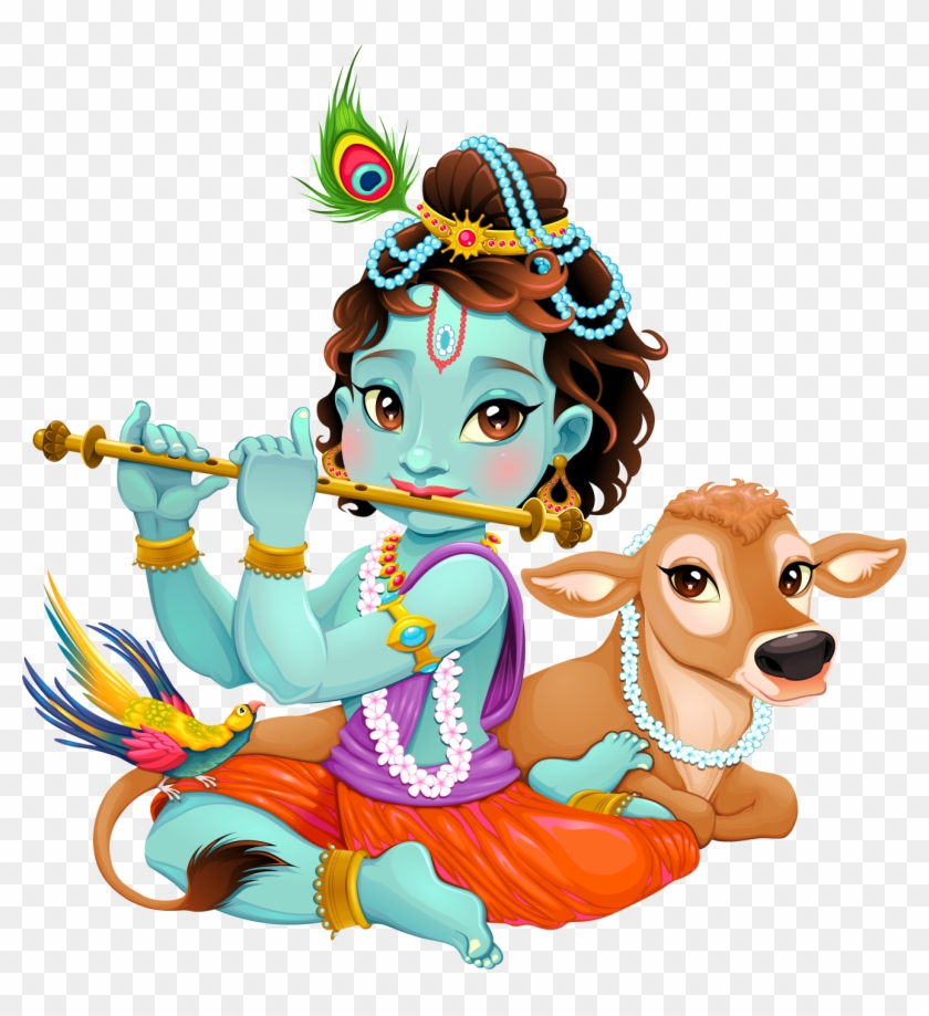 Lord Krishna Clipart Png Image - Bal Krishna Png Transparent Png #117837