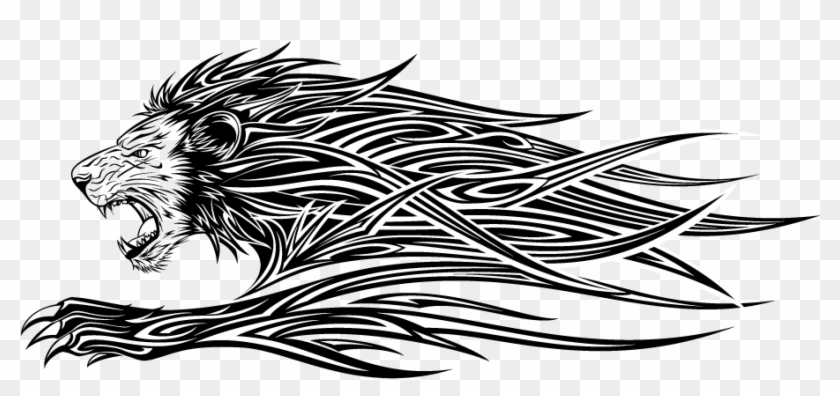 Lion Tattoo Transparent - Lion Tattoo Png Clipart