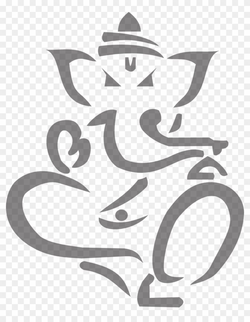 Ganesh Vector Vinayagar - Black And White Ganesh Png Clipart