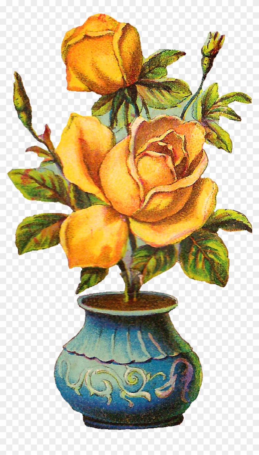 Yellow Roses Are My Favorite Flower I Created This - Rose Flower Hd Pot Clipart #118125