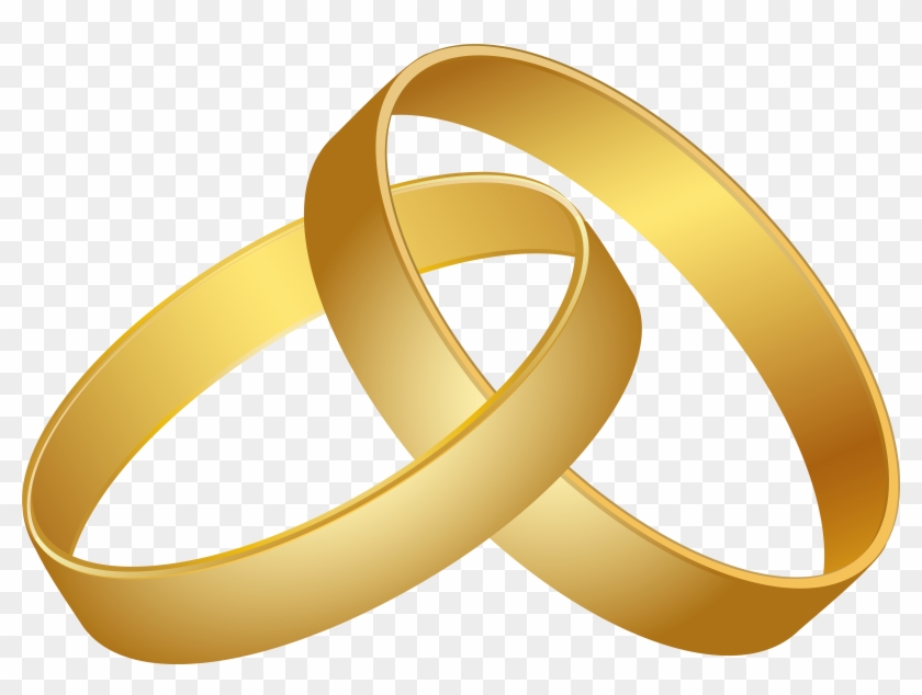 Wedding Rings Gold Png Clip Art - Gold Wedding Rings Clipart Transparent Png #118145