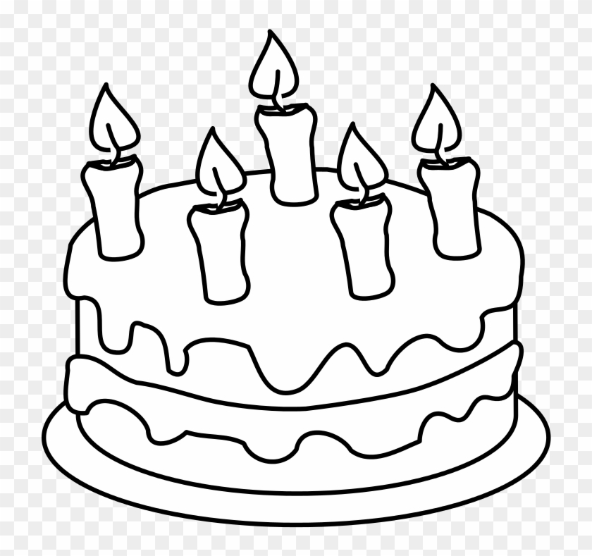 Black And White Cake Png Transparent Images - Drawing Picture Of Cake Clipart