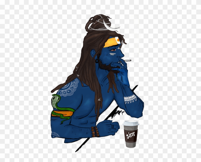 Lord Shiva In The Cafe - Mahadev Cartoon Png Clipart
