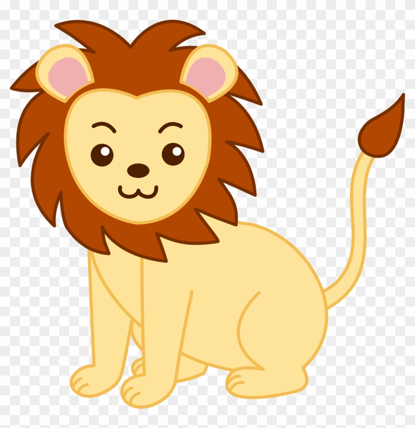 Cartoon Lion Png - Cute Lion Clipart Transparent Png #118493