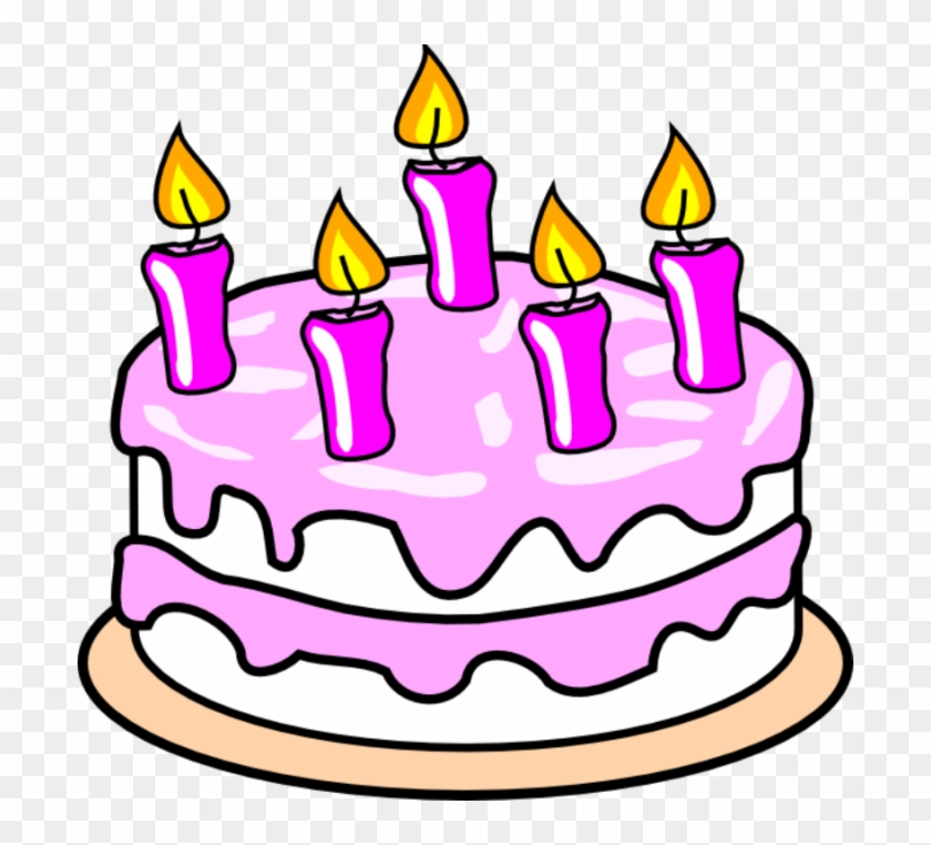 Cartoon Birthday Cake Black And White - Birthday Cake Clip Art - Png Download #118564