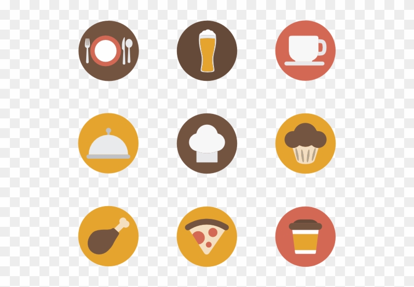 Linear Food Set - Food Flat Icon Png Clipart #118614