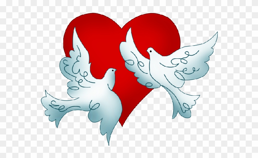 Bell Clipart Red Wedding - Couple Dove For Wedding - Png Download