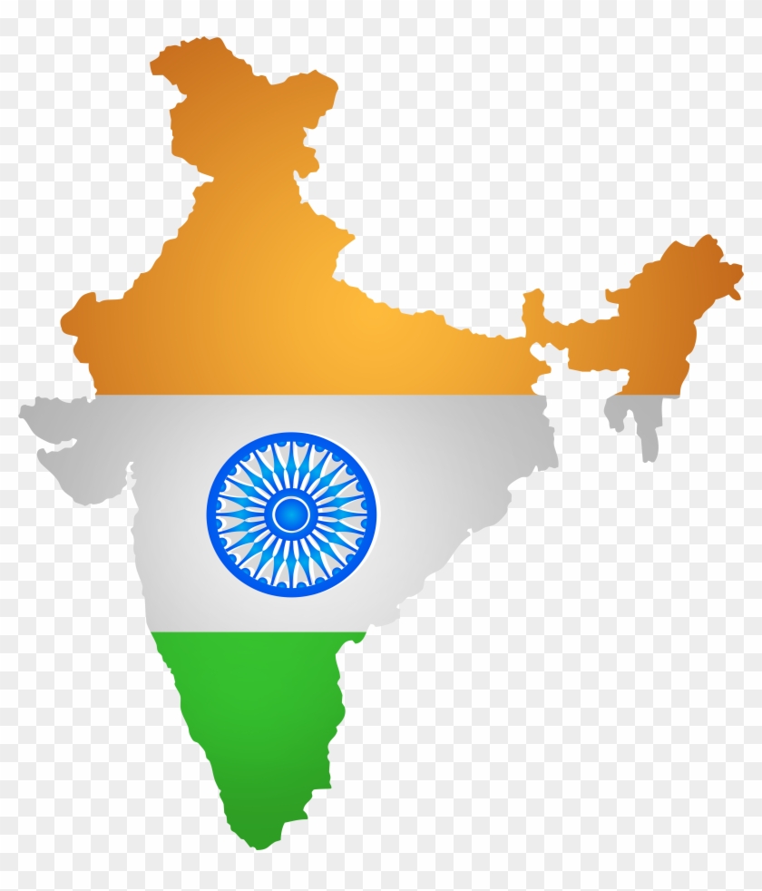 India Map Flag Png Clipart #119627