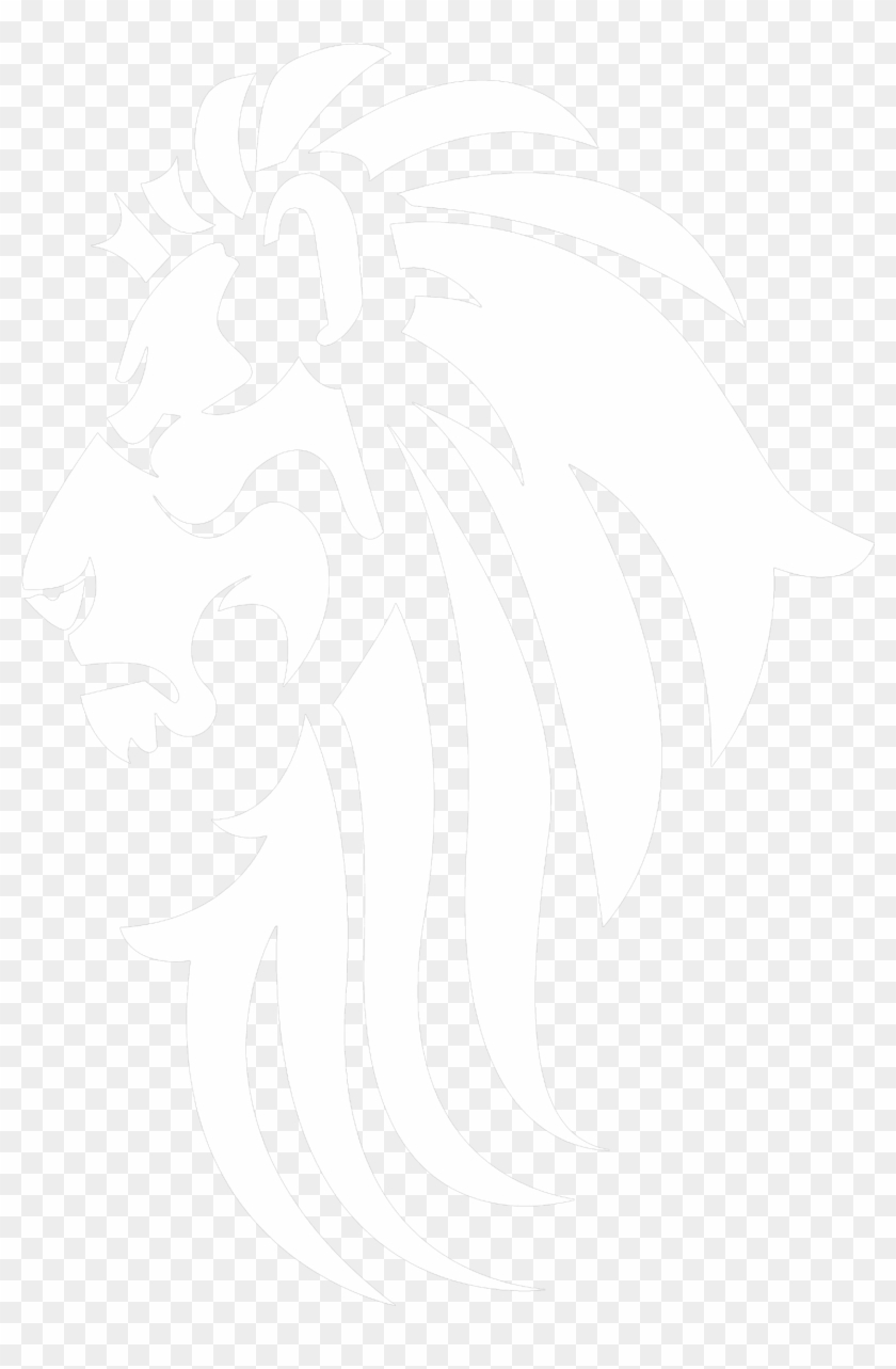 Lion Head Clipart Black And White - Png Download