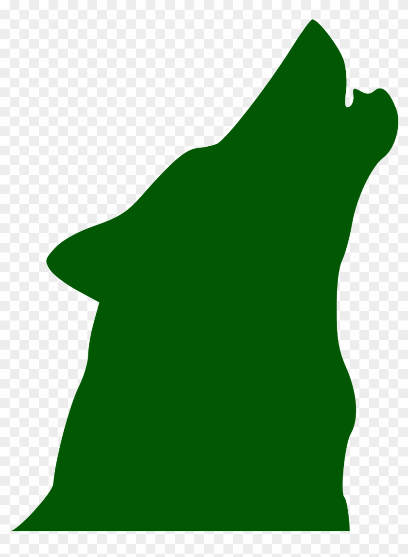 Vector - Green Wolf Silhouette Clipart #1100061