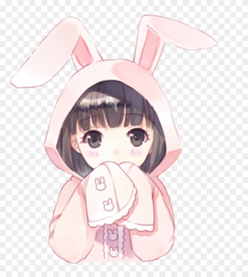 Anime Bunny Drawing At Getdrawings - Cute Onesie Anime Girl Clipart #1101310