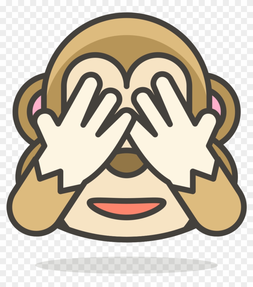 105 See No Evil Monkey - Emot Monyet Png Clipart #1101747
