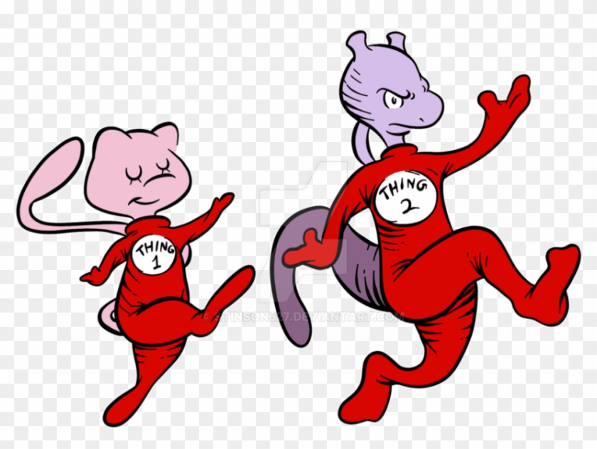 Free Png Download Thing 1 And Thing Mew By Stinson627 - Cartoon Clipart