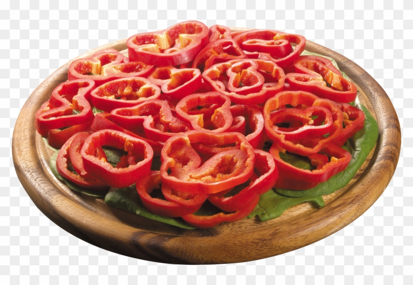 Pepper Slices On Board - Cherry Tomatoes Clipart #1102612