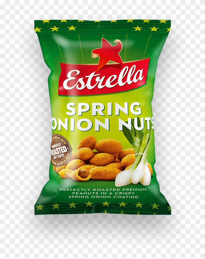 Estrella Spring Onion Nuts - Estrella Chips Usa Clipart #1102788