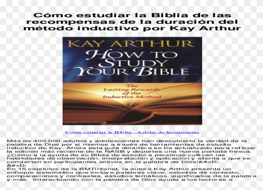 Cmo Estudiar La Biblia De Las Recompensas De La Duracin - Novel Clipart #1104049