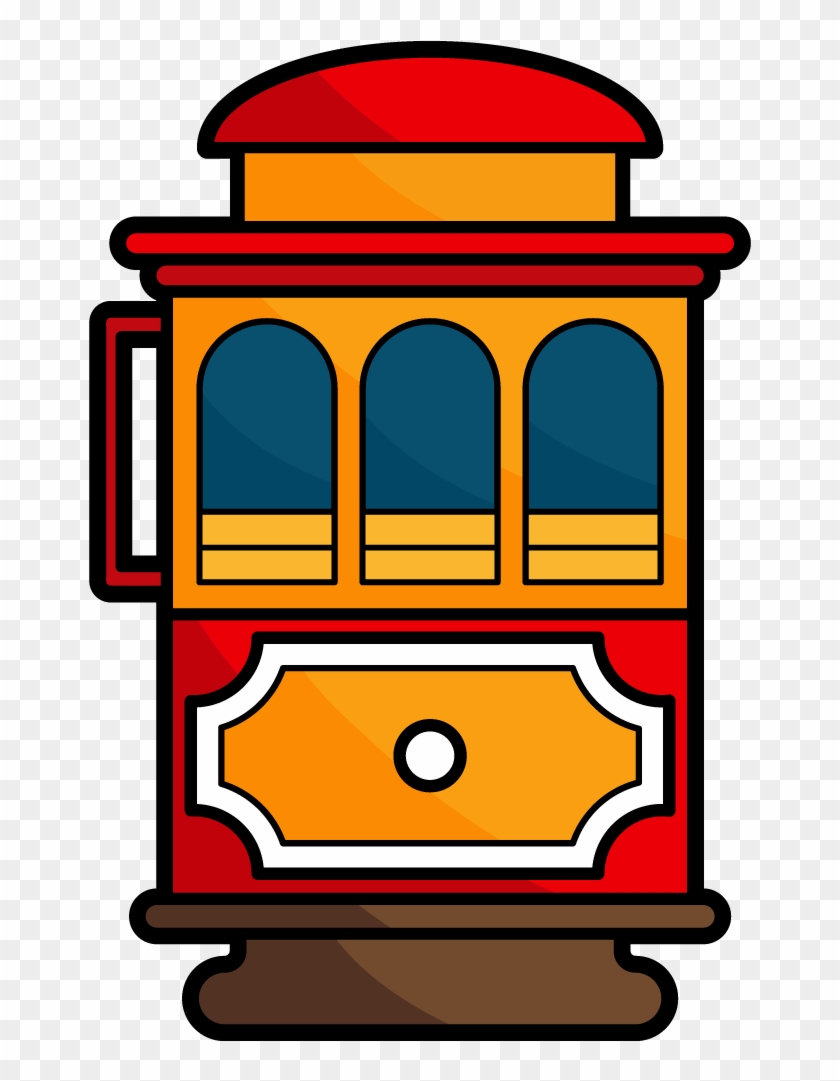 Ws San Francisco , California Emoji Icon Keyboard App - Sf Cable Car Icon Clipart