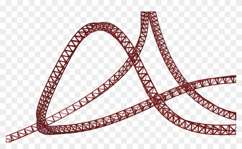 Railroad Tracks Clipart Svg - Roller Coaster Track Vector - Png Download