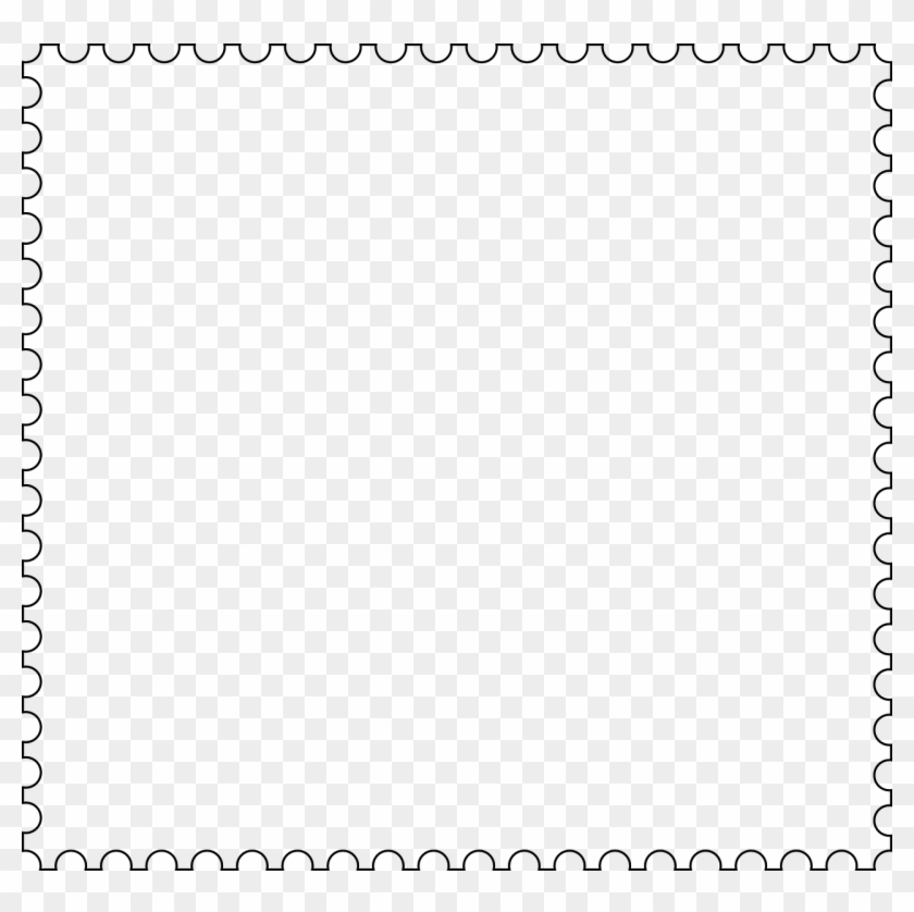 Stamp Mail Frame - Clip Art Stamp Outline - Png Download