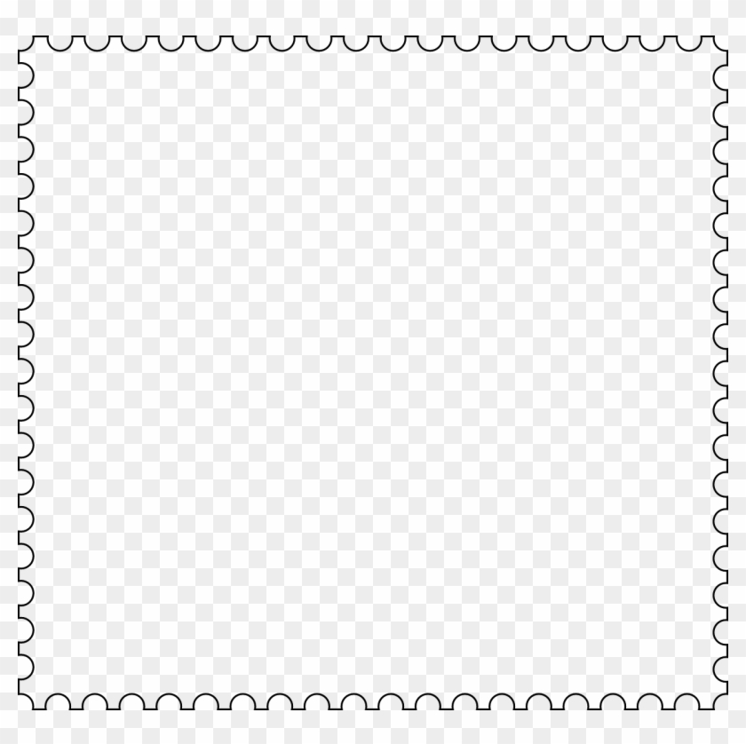 Stamp Mail Frame - Clip Art Stamp Outline - Png Download #1104590