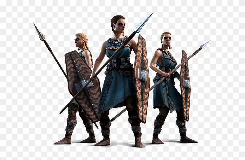 Cimbri Spear Warriors Clipart