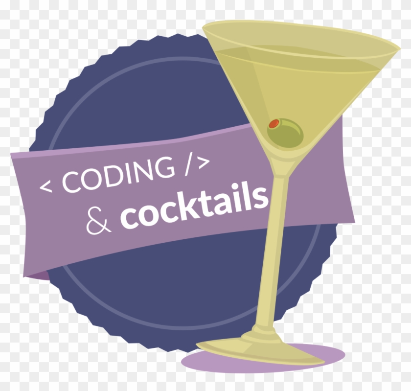 Coding & Cocktails - Martini Glass Clipart